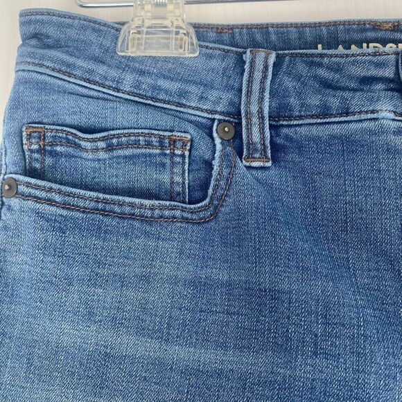 Lands End Women's Size 8 Blue Jeans Stretch Pockets Mid Rise Pre Owned - Picture 13 of 16